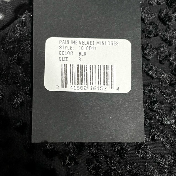 ROBERT RODRIGUEZ black burnout leopard print velvet puff sleeve dress 8 NWT - Picture 11 of 13